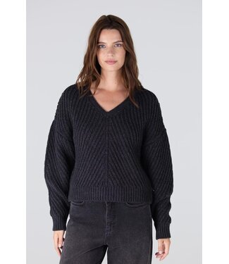 JANSEN AMSTERDAM Jansen Amsterdam Dawn C157 V-Neck Antraciet