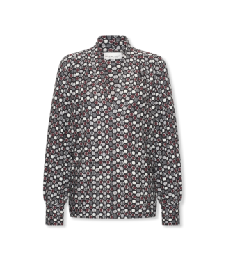 HELENA HART Helena Hart Top 7674DOT Jozzy Print Dotty Wine