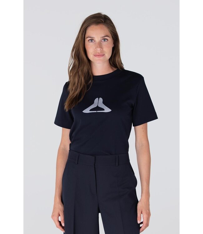 JANSEN AMSTERDAM Jansen Amsterdam Lola Shirt CO 140 Pump Print Dark Blue
