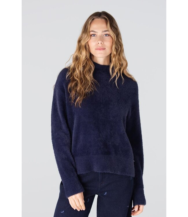 JANSEN AMSTERDAM Jansen Amsterdam Calla P155 Trui Turtle Neck Dark Blue