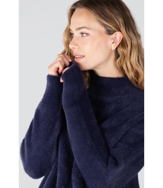 JANSEN AMSTERDAM Jansen Amsterdam Calla P155 Trui Turtle Neck Dark Blue
