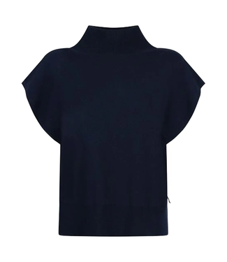 JANSEN AMSTERDAM Jansen Amsterdam Bracha FN153 Mouwloos Turtle Neck Dark Blue