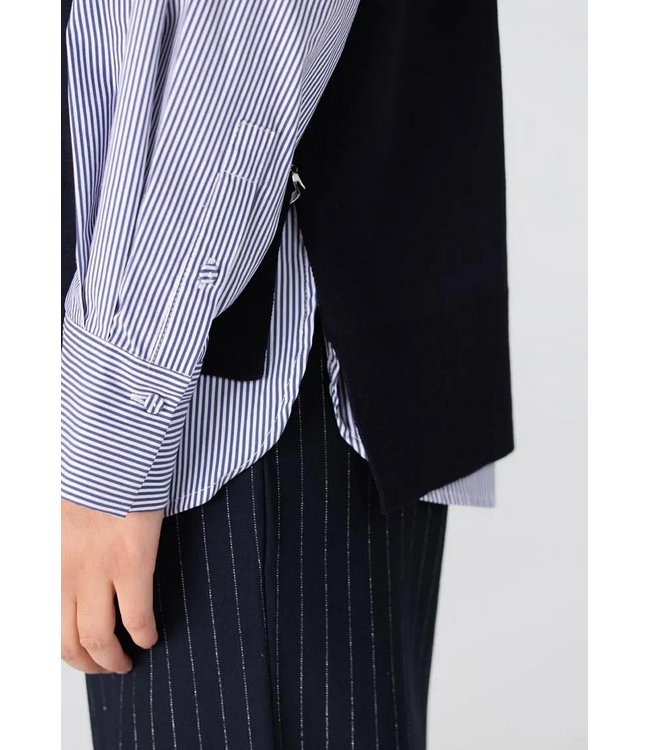 JANSEN AMSTERDAM Jansen Amsterdam Bracha FN153 Mouwloos Turtle Neck Dark Blue