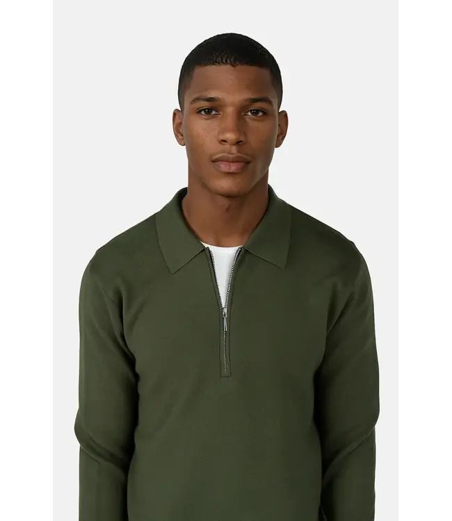 CISZERE Ciszere Caleb Knitted Half Zip Duffel Green