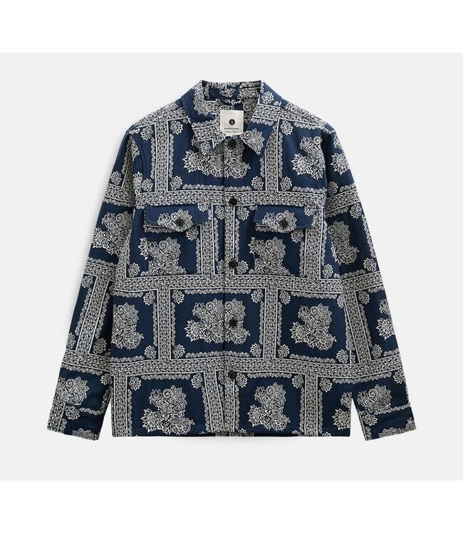 ANERKJENDT Anerkjendt 902244 Akoscar Flower Overshirt 3059 Sky Captain