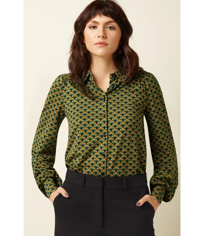 KING LOUIE King Louie Carina Blouse Frio 10164 Spruced Green