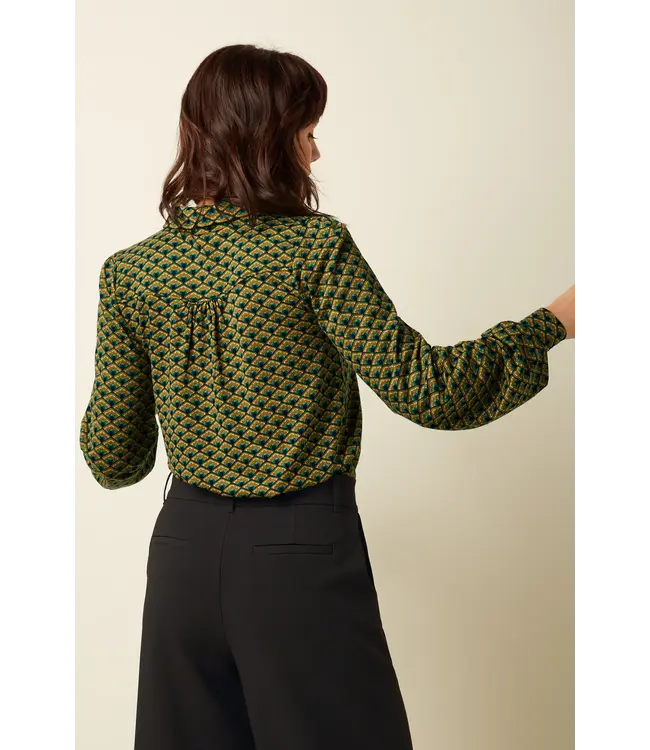 KING LOUIE King Louie Carina Blouse Frio 10164 Spruced Green