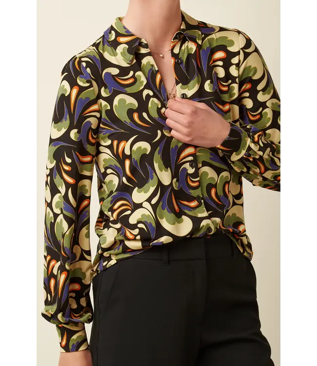 KING LOUIE King Louie Maisie Blouse Rumble 10112 Black