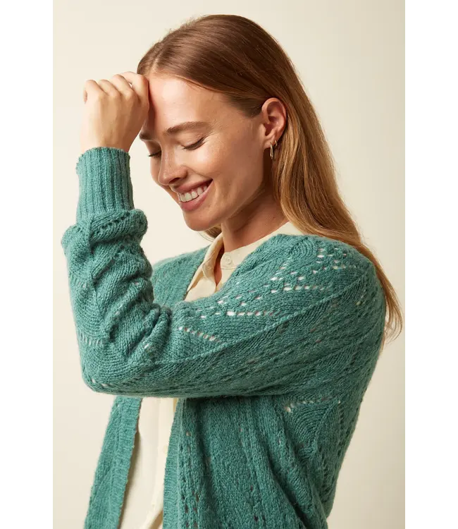 KING LOUIE King Louie Blanca Cardi Orcia Vest 09827 Smoke Green