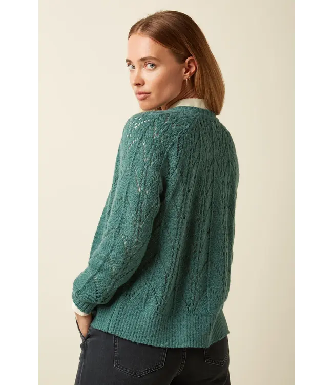 KING LOUIE King Louie Blanca Cardi Orcia Vest 09827 Smoke Green