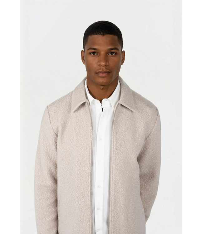CISZERE Ciszere Fred boucle overshirt moonlight beige 30059