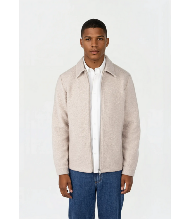 CISZERE Ciszere Fred boucle overshirt moonlight beige 30059