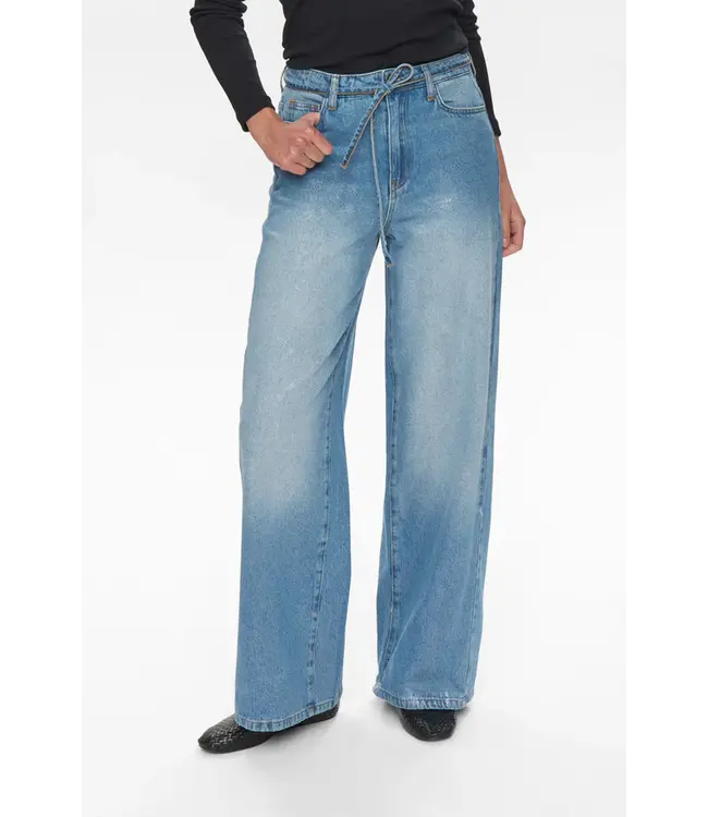 Nümph Nümph Nubrooklyn Jeans Glam 706221 Blue Denim Silver Foil