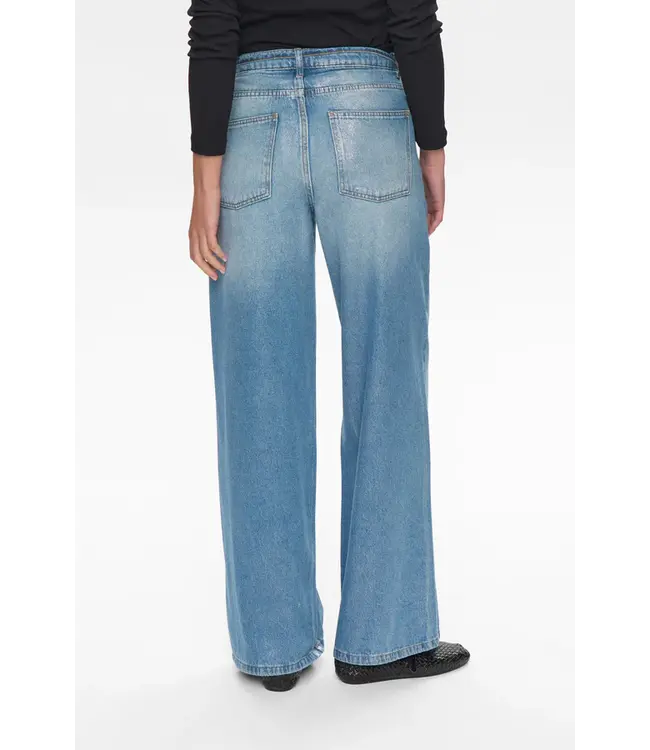 Nümph Nümph Nubrooklyn Jeans Glam 706221 Blue Denim Silver Foil