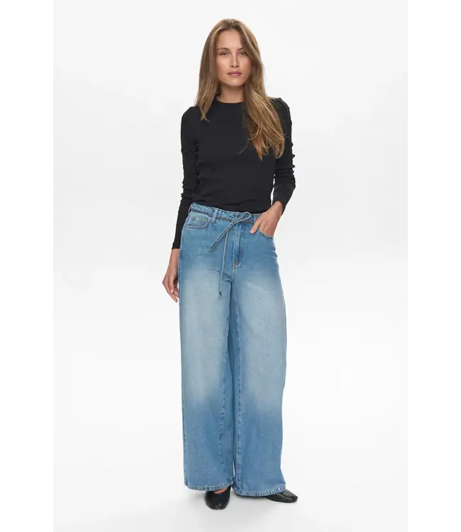 Nümph Nümph Nubrooklyn Jeans Glam 706221 Blue Denim Silver Foil