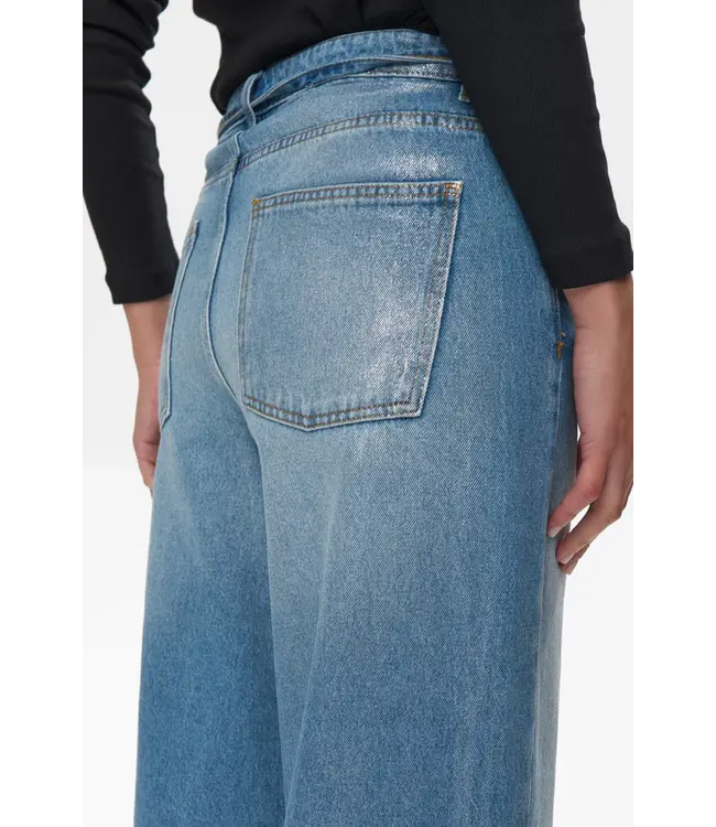 Nümph Nümph Nubrooklyn Jeans Glam 706221 Blue Denim Silver Foil