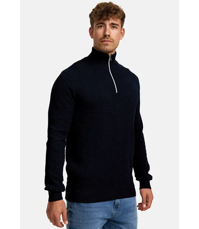 KRONSTADT Kronstadt KS2790 KSCarlo Half Zip Knit Sky Captain