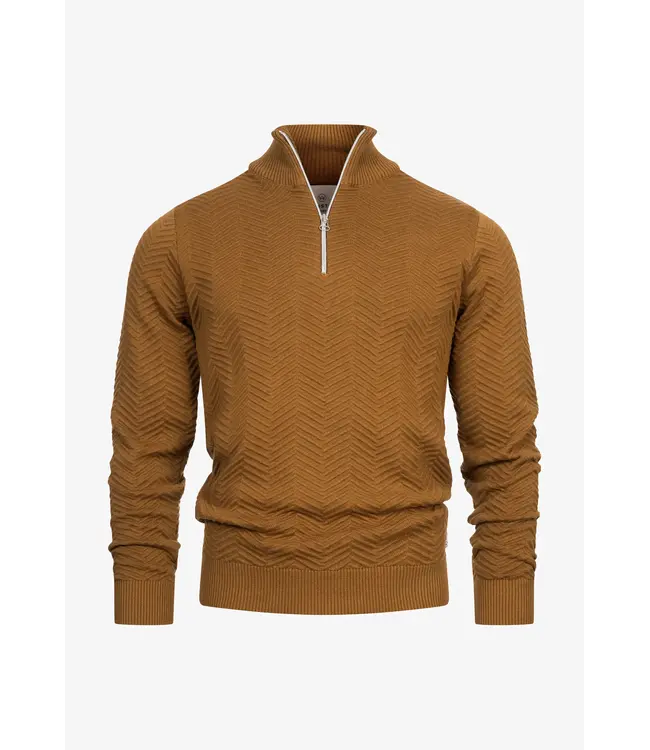 KRONSTADT Kronstadt KS2790 KSCarlo Half Zip Knit PO29933 Monks Robe Mix