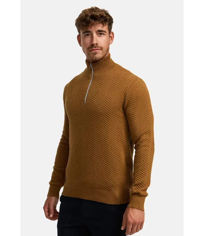 KRONSTADT Kronstadt KS2790 KSCarlo Half Zip Knit PO29933 Monks Robe Mix