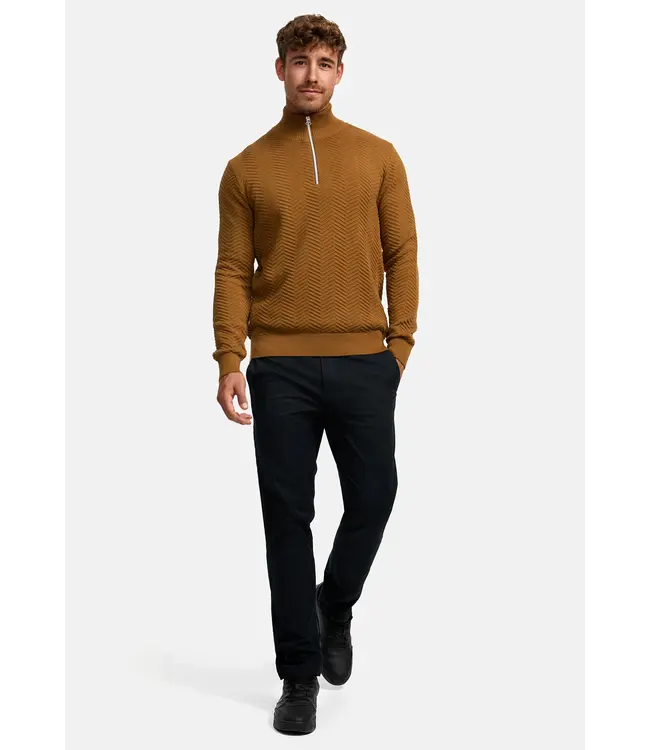 KRONSTADT Kronstadt KS2790 KSCarlo Half Zip Knit PO29933 Monks Robe Mix