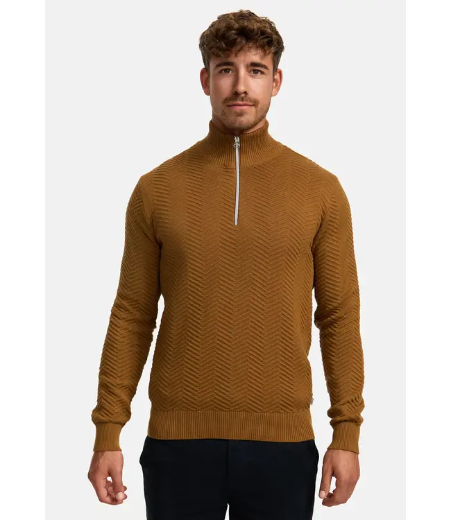 KRONSTADT Kronstadt KS2790 KSCarlo Half Zip Knit PO29933 Monks Robe Mix