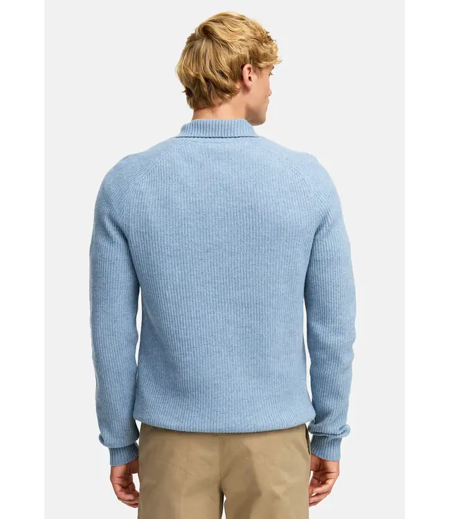 KRONSTADT Kronstadt KS35005 KSDorsey half zip knit 969 Blue Shadow mix
