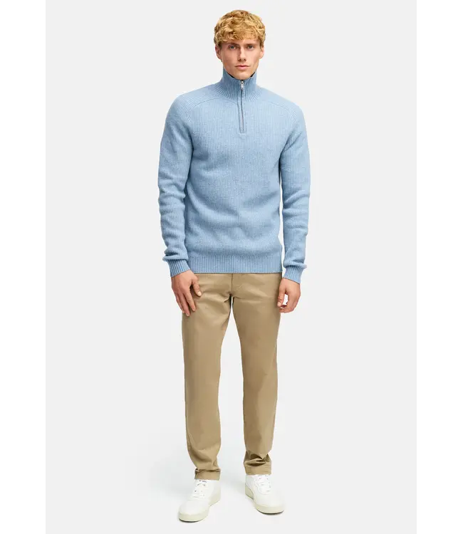 KRONSTADT Kronstadt KS35005 KSDorsey half zip knit 969 Blue Shadow mix