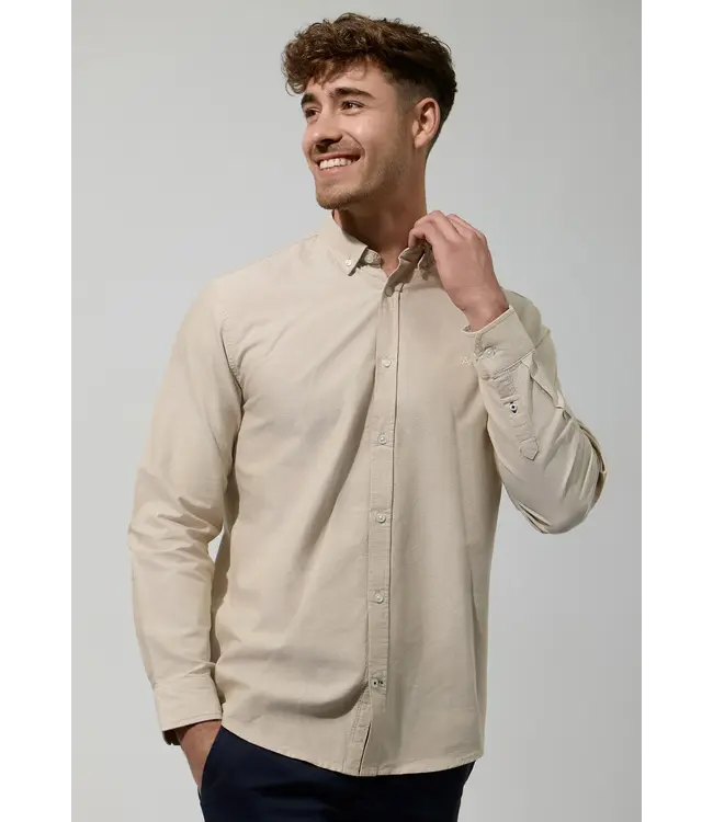 KRONSTADT Kronstadt KS2796BS KSJohan Oxford Washed  Shirt 961 Chinchilla