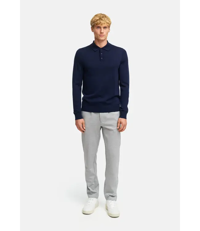 KRONSTADT Kronstadt KS35012 KSJohannnes merino polo knit 469 Sky Captain