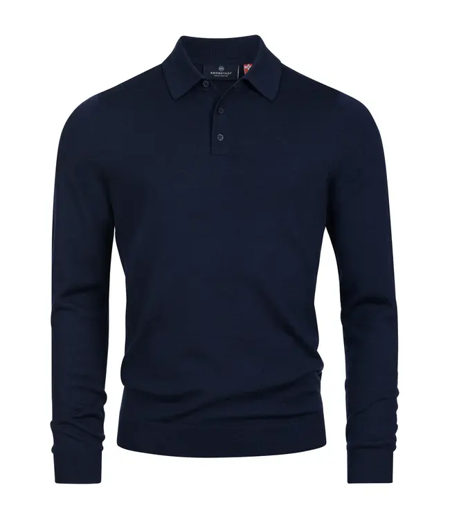KRONSTADT Kronstadt KS35012 KSJohannnes merino polo knit 469 Sky Captain
