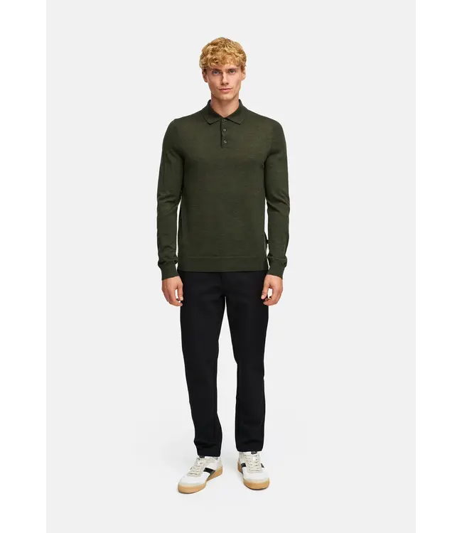 KRONSTADT Kronstadt KS35012 KSJohannes merino polo knit 609 Army mix