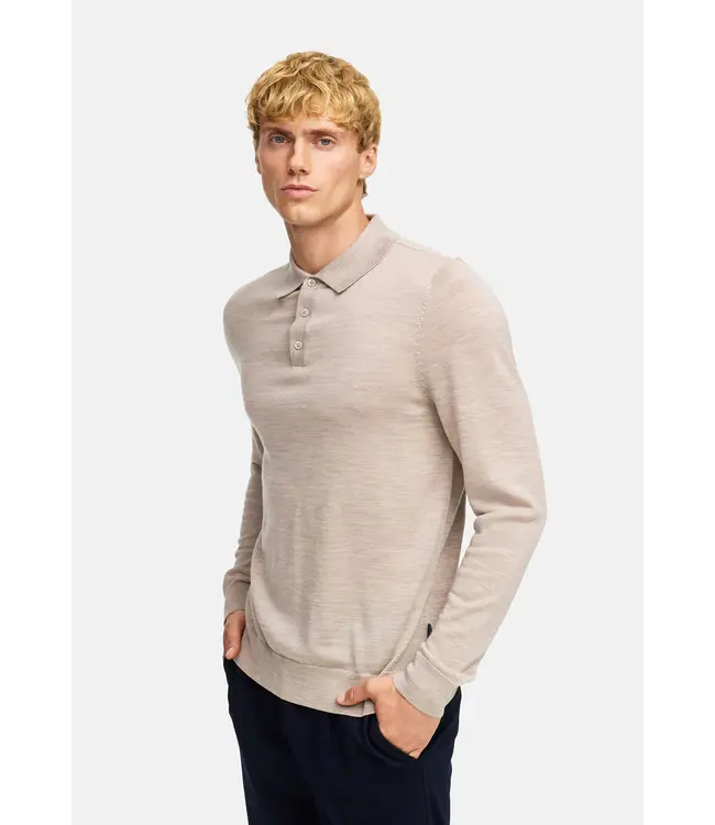 KRONSTADT Kronstadt KS35012 KSJohannes merino polo 039 sand mix