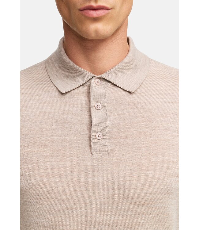 KRONSTADT Kronstadt KS35012 KSJohannes merino polo 039 sand mix