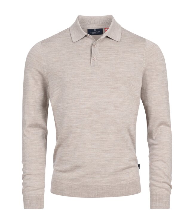 KRONSTADT Kronstadt KS35012 KSJohannes merino polo 039 sand mix