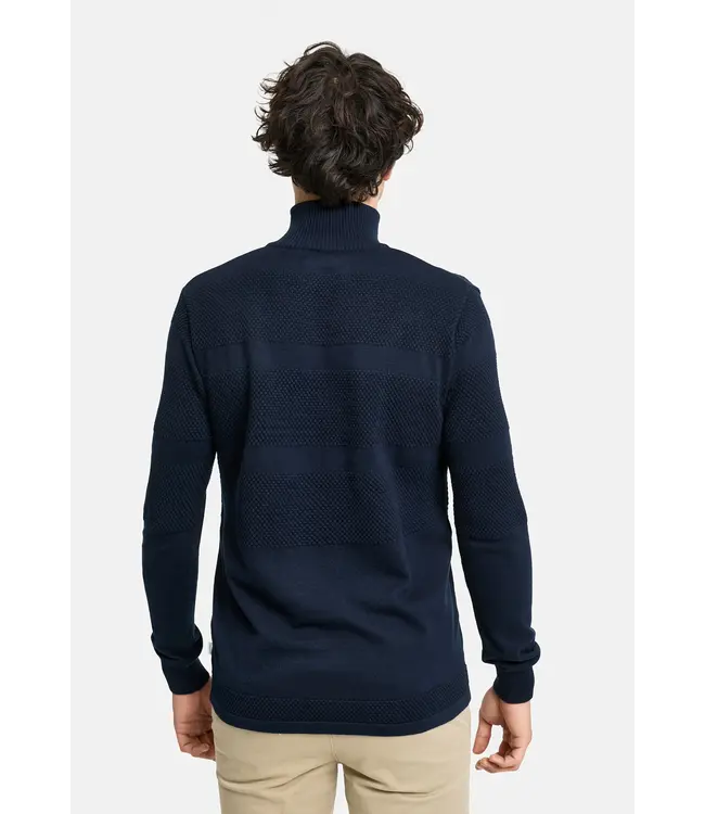 KRONSTADT Kronstadt PO29932 KS3585 KSHannes Half Zip Coton Knit 469 Sky Captain