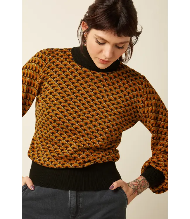 KING LOUIE King Louie Rollneck Top Frio 10036 Cabernet Red