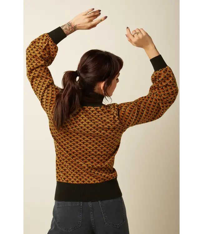 KING LOUIE King Louie Rollneck Top Frio 10036 Cabernet Red