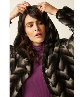 KING LOUIE King Louie 09922 Judy Coat Deco Fur Black