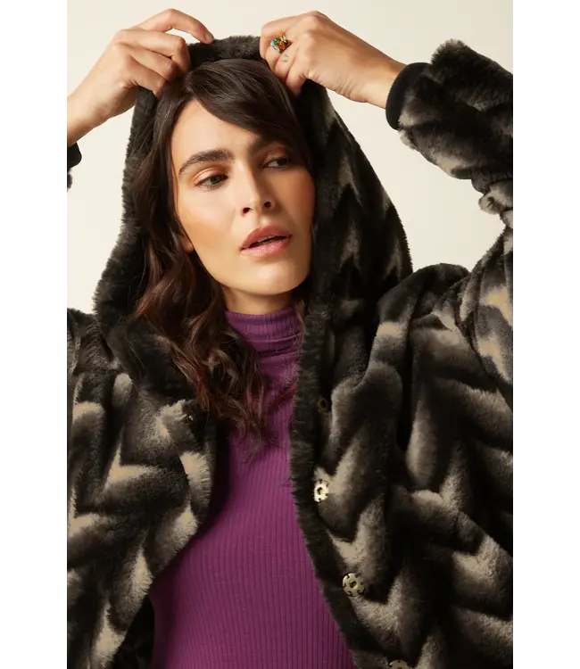 KING LOUIE King Louie 09922 Judy Coat Deco Fur Black