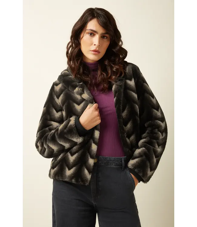 KING LOUIE King Louie 09922 Judy Coat Deco Fur Black