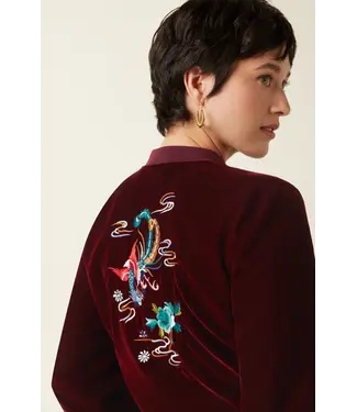KING LOUIE King Louie 09094 Bessie Jacket Gamine Velvet Bordeaux Red