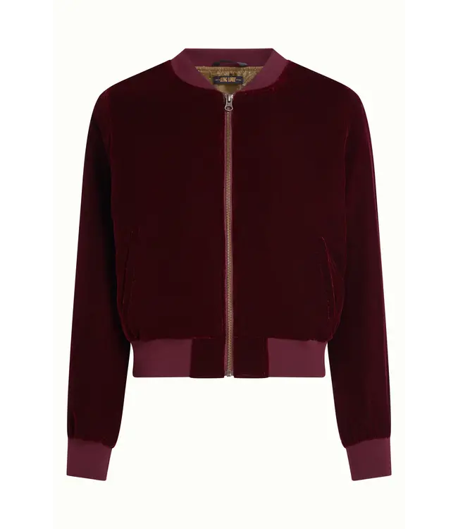 KING LOUIE King Louie 09094 Bessie Jacket Gamine Velvet Bordeaux Red