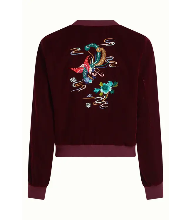 KING LOUIE King Louie 09094 Bessie Jacket Gamine Velvet Bordeaux Red