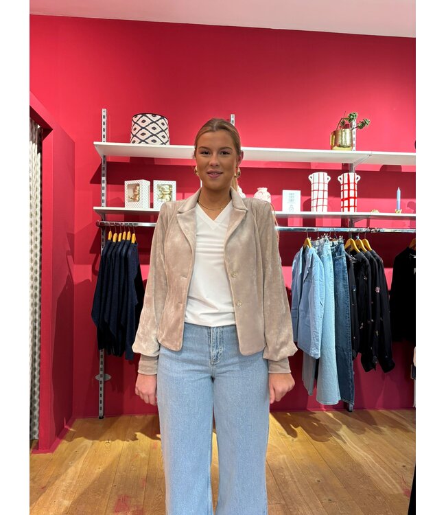 HELENA HART Helena Hart 7640 Blazer Lora Velour Sand