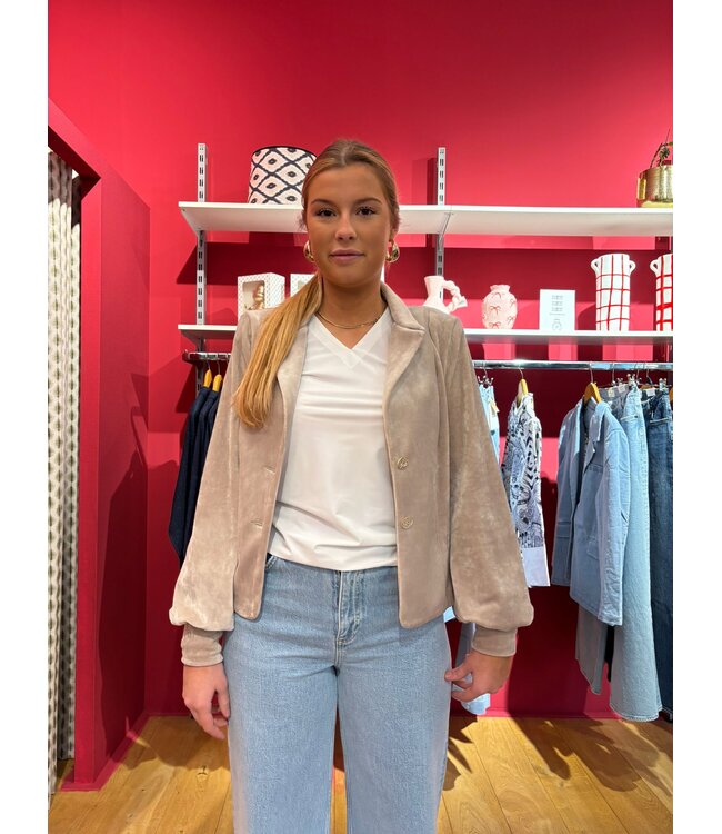 HELENA HART Helena Hart 7640 Blazer Lora Velour Sand