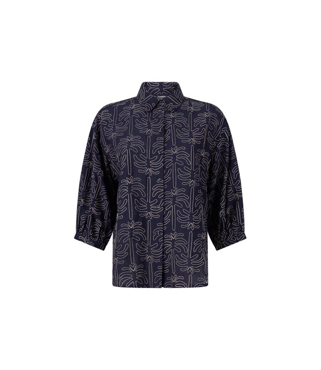 JANSEN AMSTERDAM Jansen Amsterdam Nuria Blouse WTP 761 000780 Dark Blue