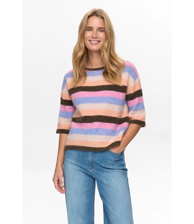 Nümph Nümph Nuriette Stripy SS Pullover 706422 Sea Turtle