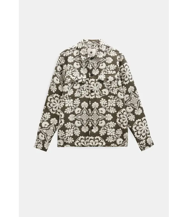 ANERKJENDT Anerkjendt 902420  Akoscar Flower Jacq Overshirt 4048 Forest Night
