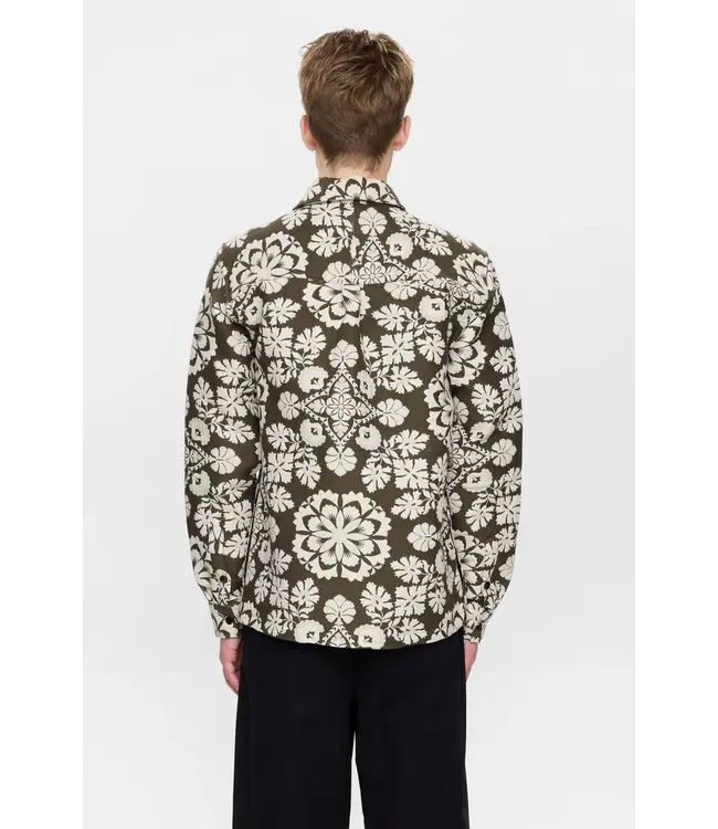ANERKJENDT Anerkjendt 902420  Akoscar Flower Jacq Overshirt 4048 Forest Night