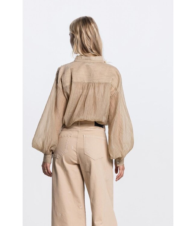 JANSEN AMSTERDAM Jansen Amsterdam Nadine 755 LP  Baloon Blouse Sand